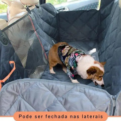 Capa Protetora Banco Traseiro Pet Cães Gatos Passagem Cinto Estoquee